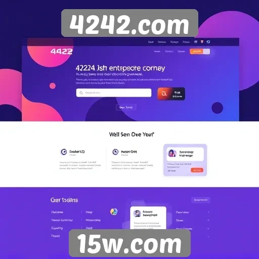 Interface do usuário no site 4242.com